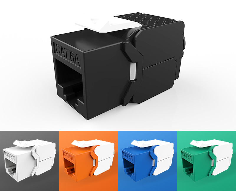 Enmane-Toolless UTP Keystone Jack, Self-terminating-no tool required