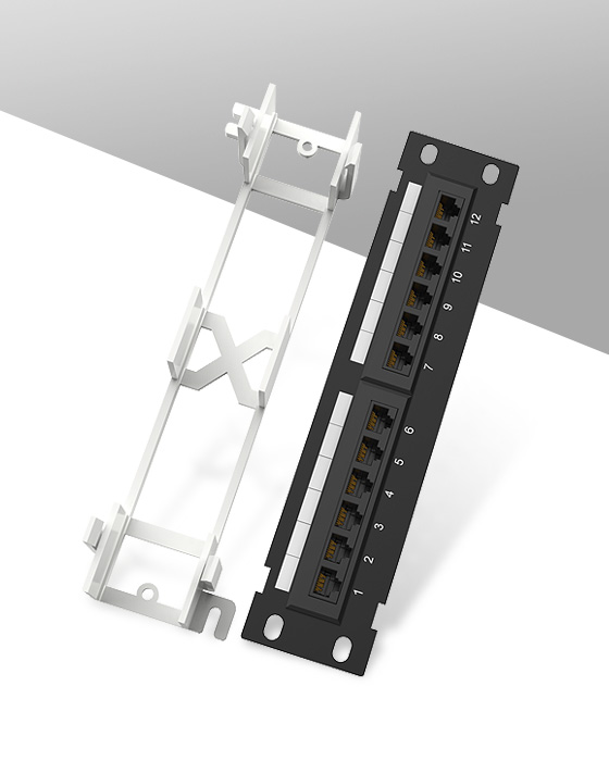 1U 12 Ports Network Patch Panel