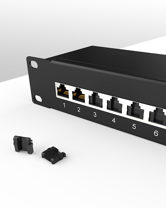 1U12口-防塵網絡配線架