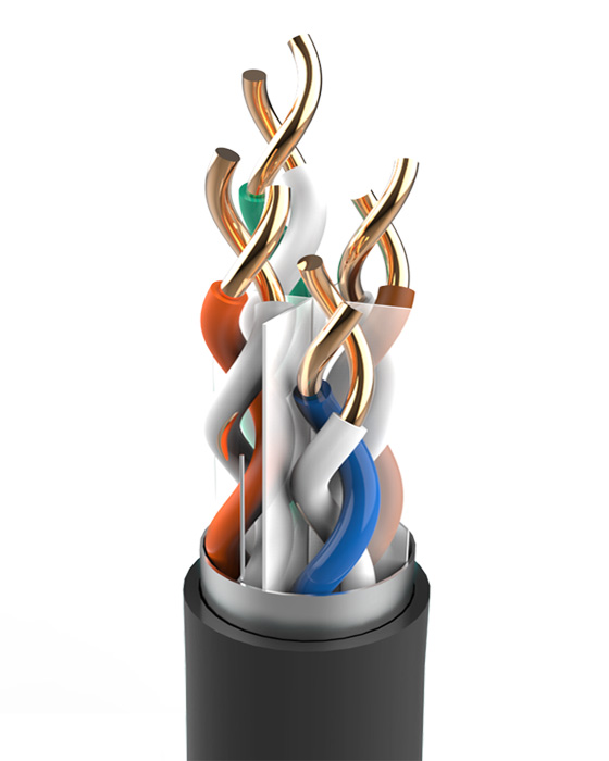 超六類-萬兆屏蔽工程網線