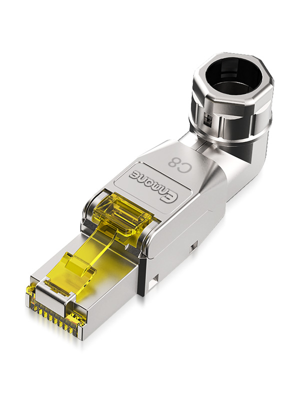 90°鋅合金免打水晶頭