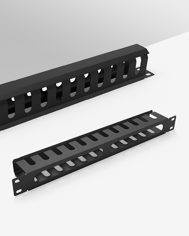 1U24口工程級塑料理線架