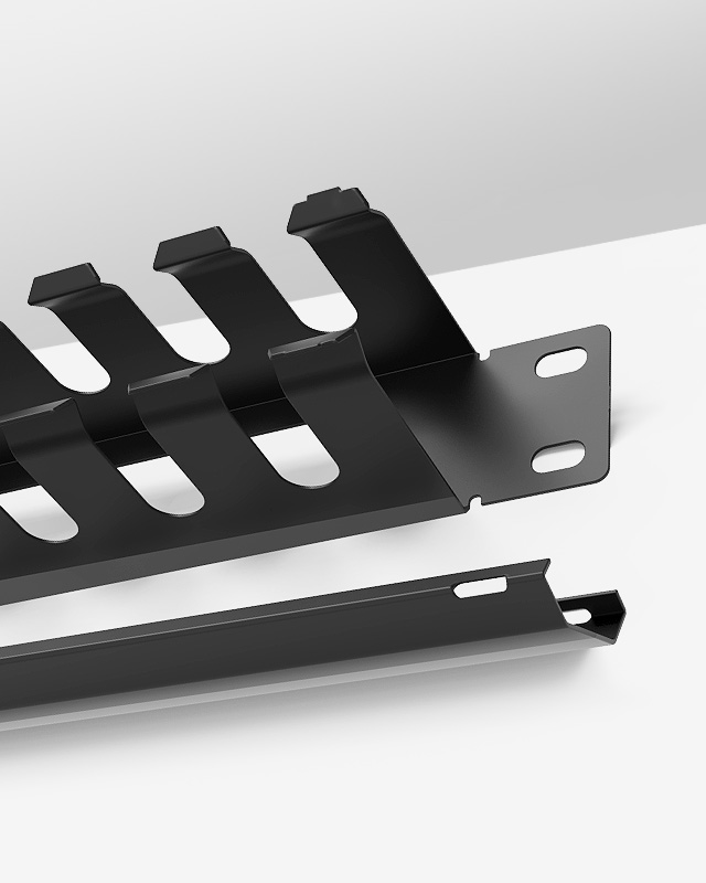 1U24口工程級塑料理線架