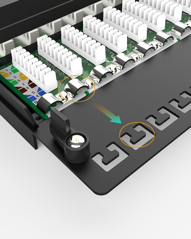 1U12口-防塵網絡配線架