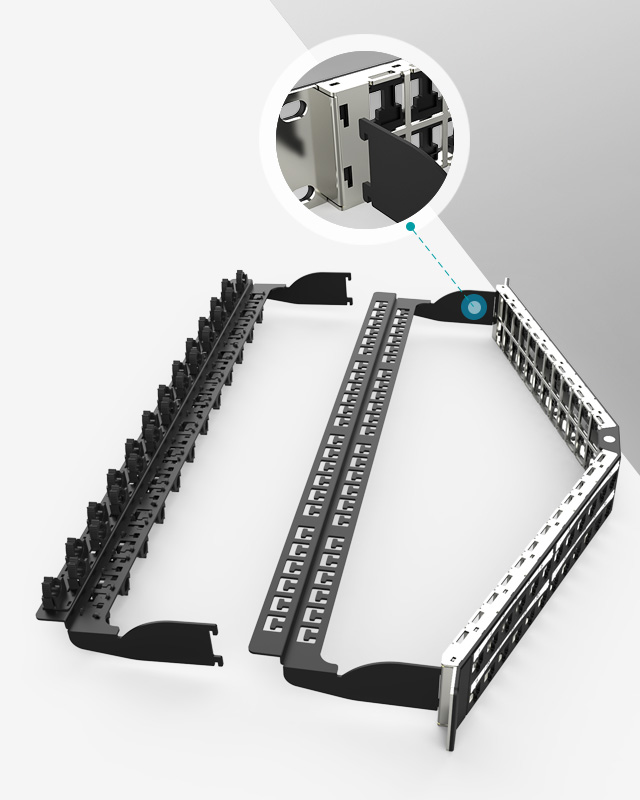 1U48口-屏蔽折彎空配架