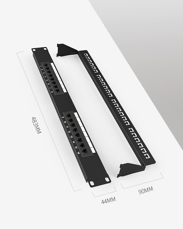 1U16口-防塵網絡配線架