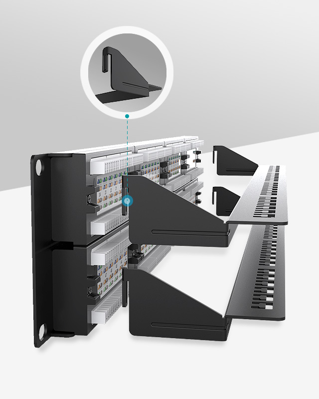 2U48口-防塵網絡配線架